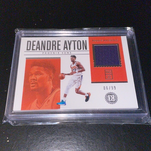 Deandre Ayton patch card - Panini Encased 2018-19 Rookie Materials - NOT MINT - Picture 4 of 5